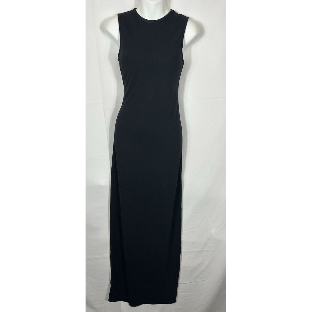 Vintage‎ Express World Fitted Black Maxi Dress (1/2) Y2K Fairy Grunge Whimsigoth